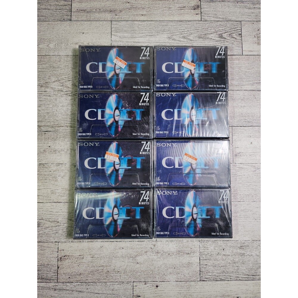 NEW Sony CD-IT Recording Cassettes 74 Min. High Bias Slim Case Sealed Lot of 8
